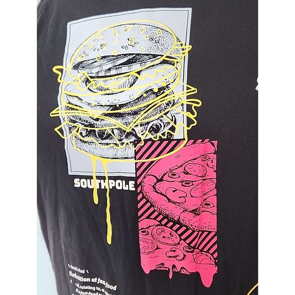Southpole Society is Fast, Feed Your Mind Mens Graphic Tee Shirt Large Black - Picture 4 of 9